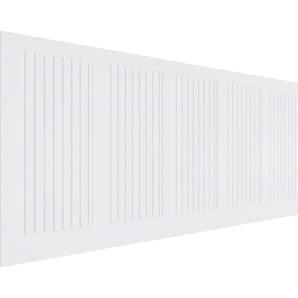 Ekena Millwork 44"H x 94 1/2"W Framed Beadboard PVC Wainscot Paneling Kit WPK44X94FBD - main